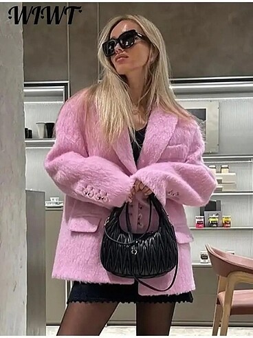 Zara Zara M beden pembe İthal Ceket. Hiç kullanılmadı