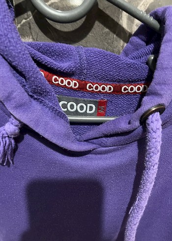 Mor Kapüşonlu Kadın Sweatshirt - Görsel 2