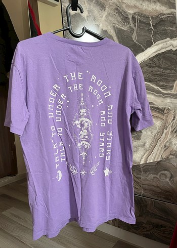 Mor Kısa Kollu Kadın Tişört - Görsel 2