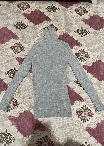 Gri Balıkçı Yaka Uzun Kollu Kadın Kazak - Görsel 2