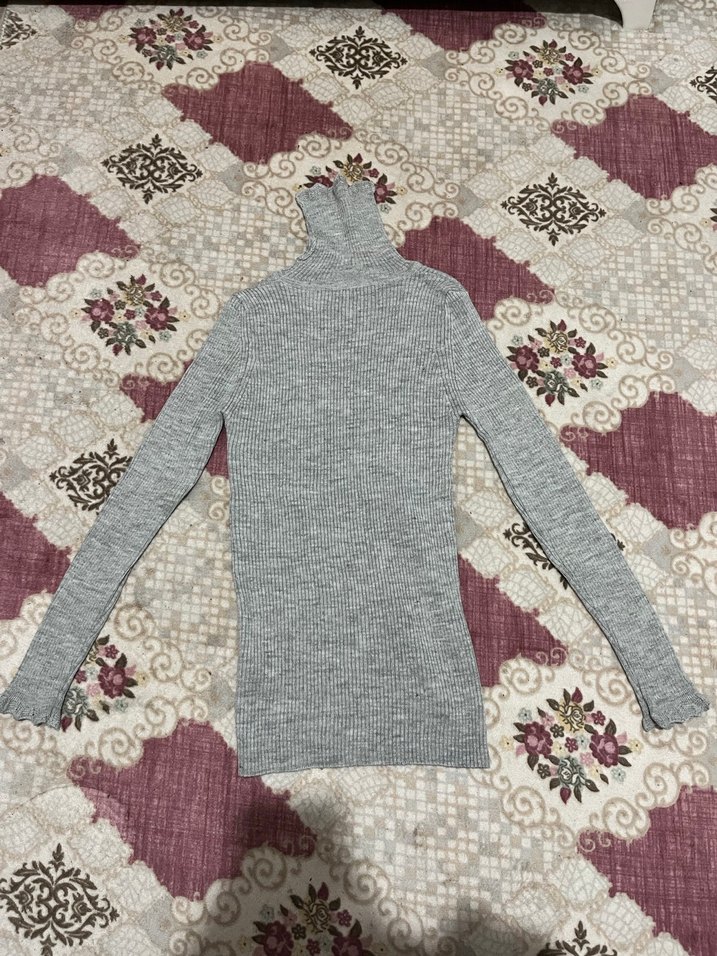 Gri Balıkçı Yaka Uzun Kollu Kadın Kazak - Görsel 2