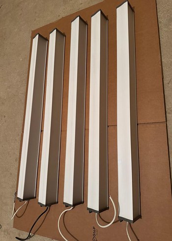 Bej Renkli Uzun LED Lamba 5'li Set - Görsel 2