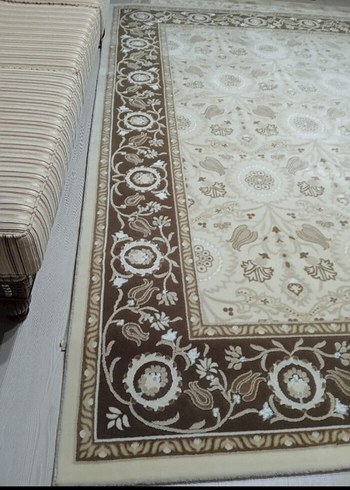 Klasik Desenli Açık Kahverengi Halı - Görsel 4