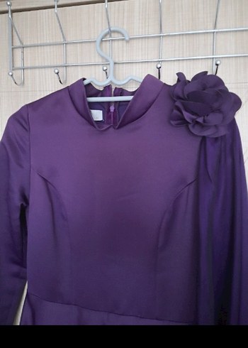 abiye kollu elbise - Görsel 6