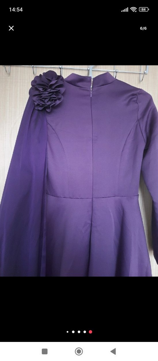 abiye kollu elbise - Görsel 4