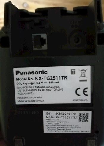 Panasonic Beyaz Gri Kablosuz Telefon - Görsel 4