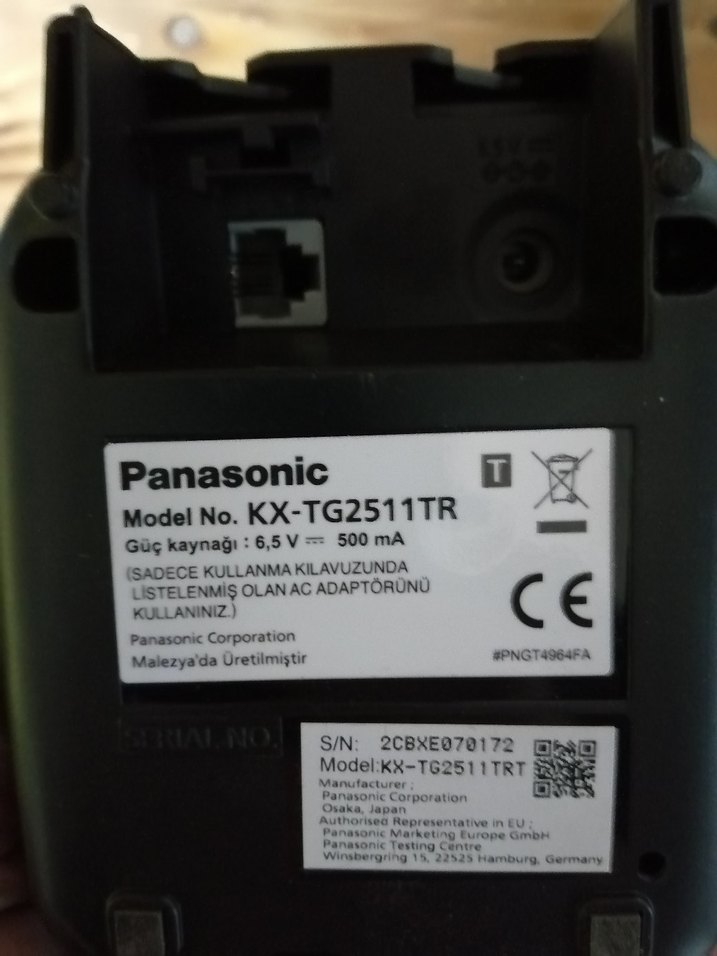 Panasonic Beyaz Gri Kablosuz Telefon - Görsel 4