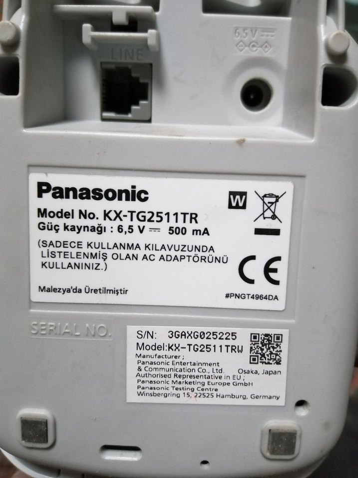 Panasonic Beyaz Gri Kablosuz Telefon - Görsel 5