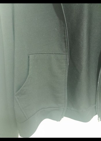 Siyah Salaş Kadın Midi Boy Sweatshirt - Görsel 4