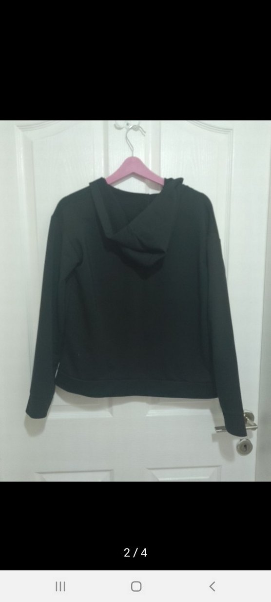 Siyah Salaş Kadın Midi Boy Sweatshirt - Görsel 2