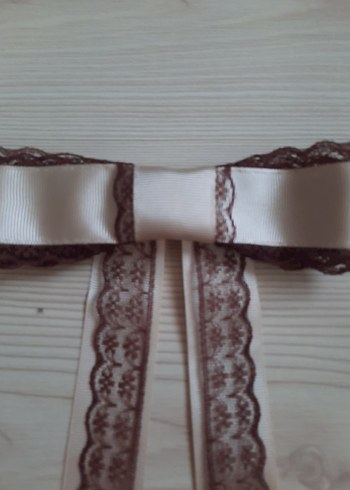 Bej Vintage Dantel Kurdele Toka - Görsel 3