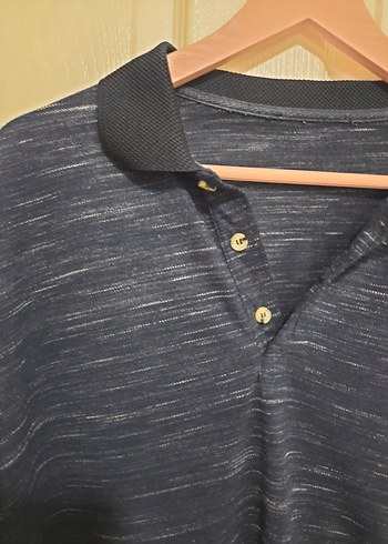 Lacivert Düğmeli Erkek Polo Tişört - Görsel 2