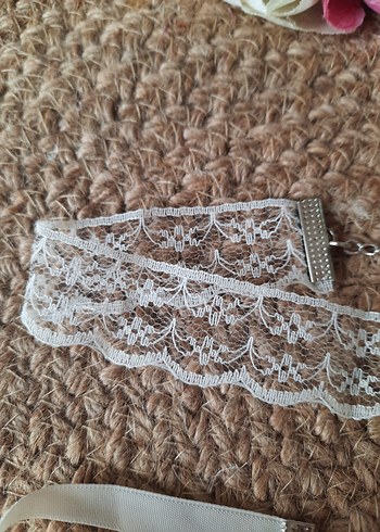 kadife dantel 2 li choker set - Görsel 10