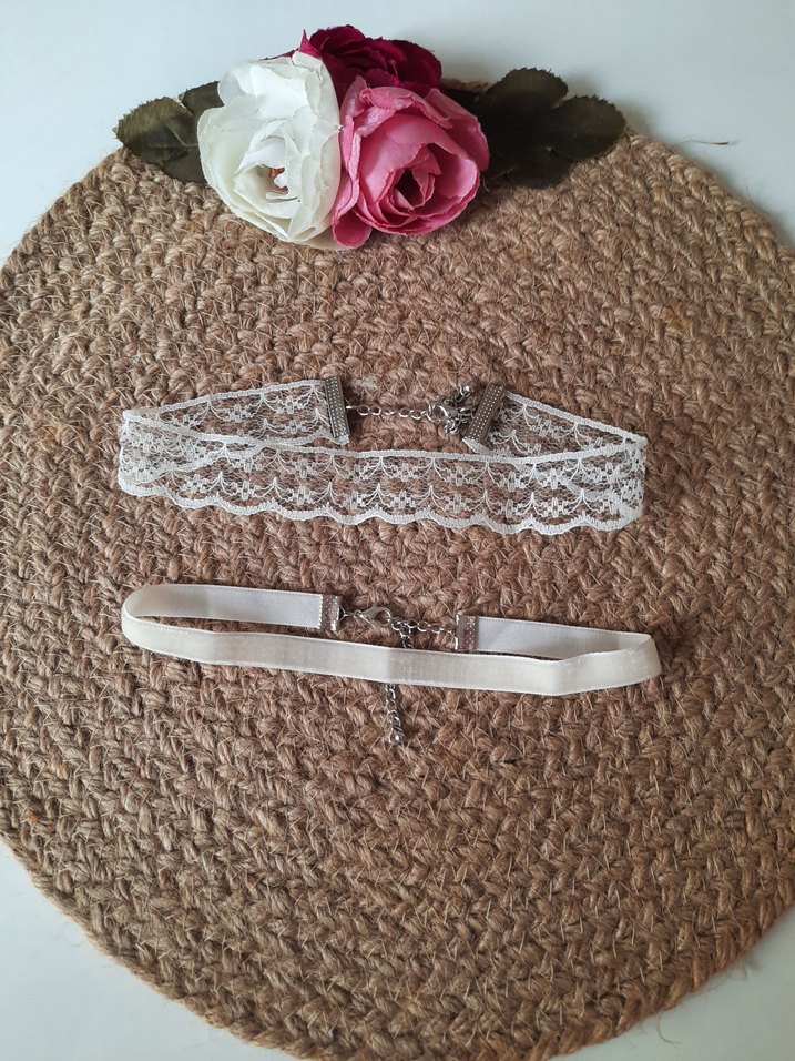 kadife dantel 2 li choker set - Görsel 5