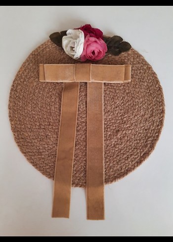 kadife kurdele fiyonk otomatik toka kolye set - Görsel 7