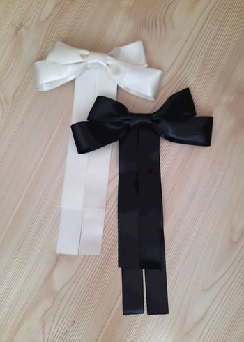 saten çift kurdele pinteres saç tokası - Görsel 11