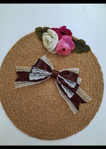 Dantel Detaylı Siyah Fiyonk Saç Aksesuarı - Görsel 2