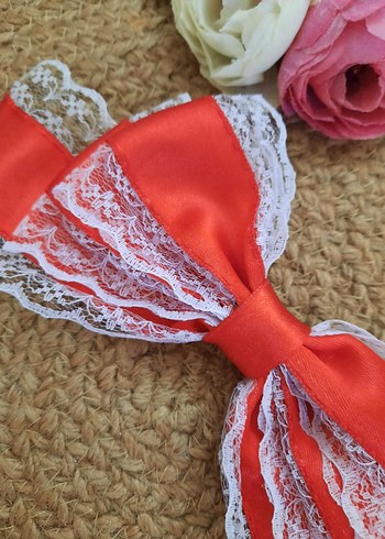 Dantel Detaylı Siyah Fiyonk Saç Aksesuarı - Görsel 10