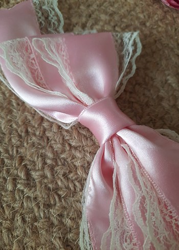 Dantel Detaylı Siyah Fiyonk Saç Aksesuarı - Görsel 13