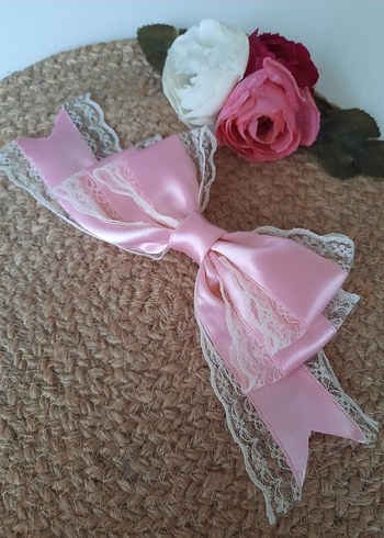 Dantel Detaylı Siyah Fiyonk Saç Aksesuarı - Görsel 11