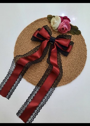 Dantel Detaylı Kırmızı satenFiyonk - Görsel 8