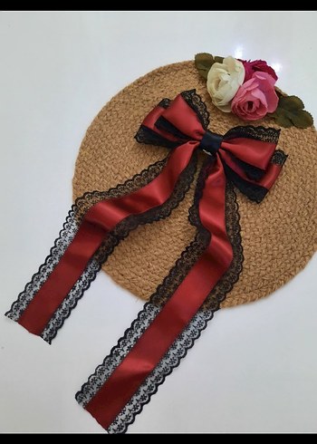 Dantel Detaylı Kırmızı satenFiyonk - Görsel 7