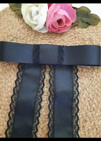 Bohem Koyu Kahverengi dantelli Kurdeleli Saç Aksesuarı - Görsel 6