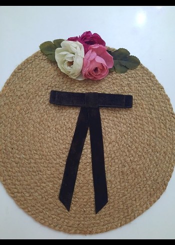 kadife kurdele fiyonk broş - Görsel 5