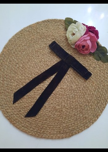 kadife kurdele fiyonk broş - Görsel 6