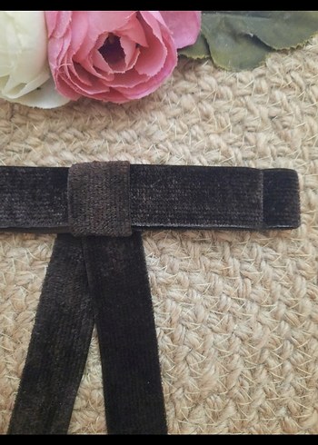 kadife kurdele fiyonk broş - Görsel 3