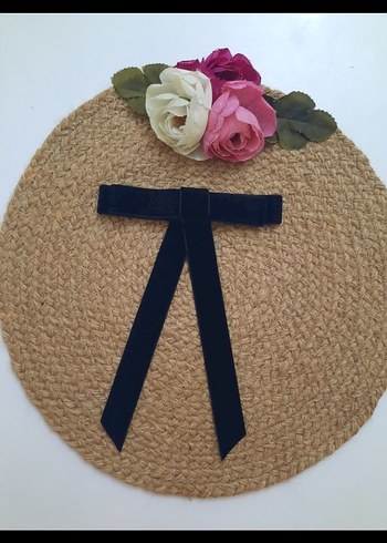 kadife kurdele fiyonk broş - Görsel 11