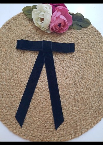 kadife kurdele fiyonk broş - Görsel 13