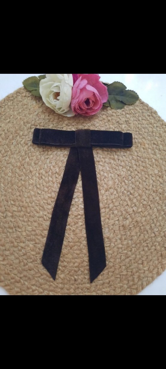 kadife kurdele fiyonk broş - Görsel 4