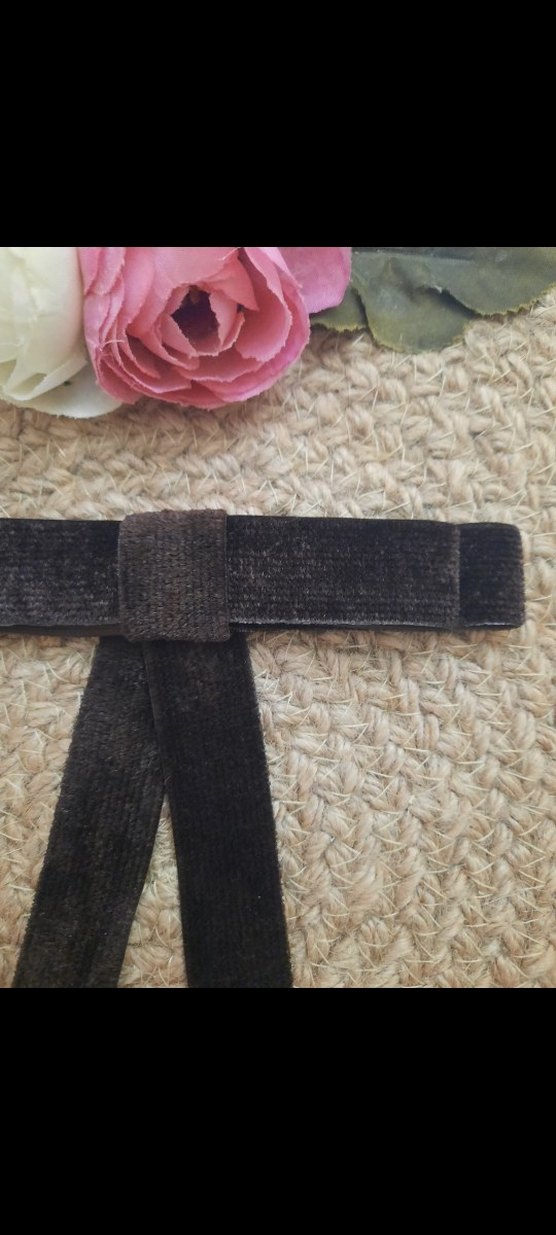 kadife kurdele fiyonk broş - Görsel 3