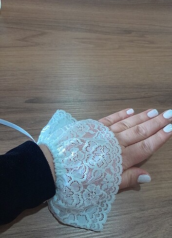 Vintage dantel kolluk eldiven