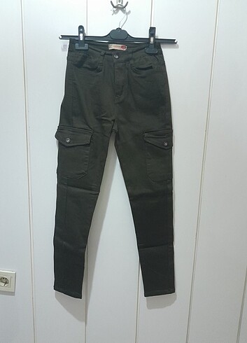 Dar paça kargo kot pantalon 