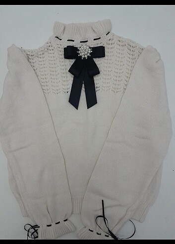 Tasarımcı İncili taşlı vintage kurdele papyon broş