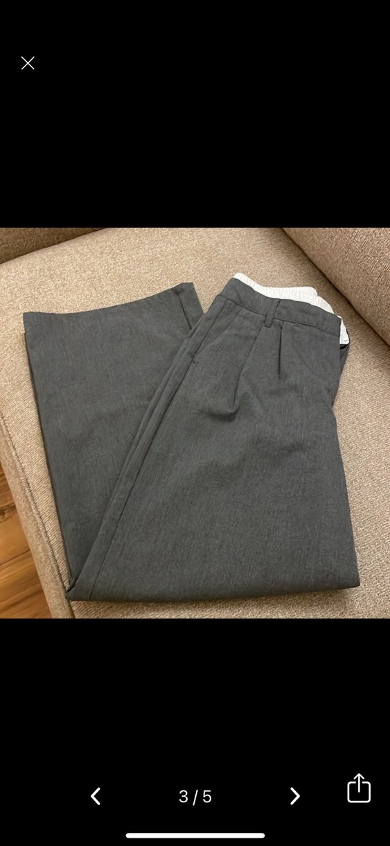 Bershka 38 beden gri renk kumaş pantolon - Görsel 4