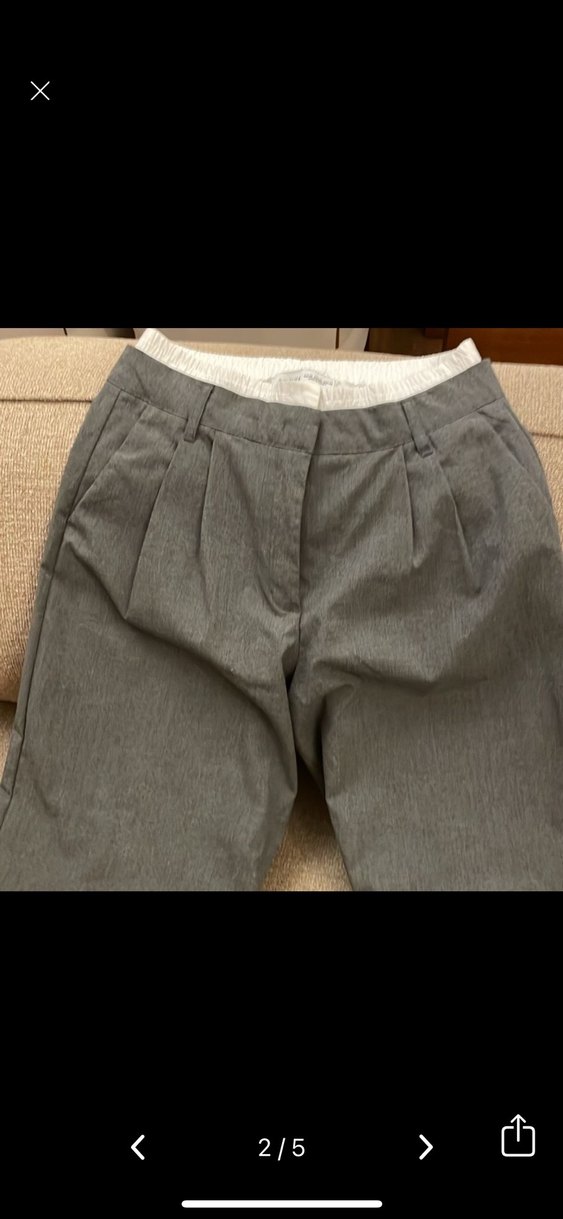 Bershka 38 beden gri renk kumaş pantolon - Görsel 3