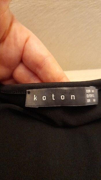 Koton M beden siyah tunik bluz
