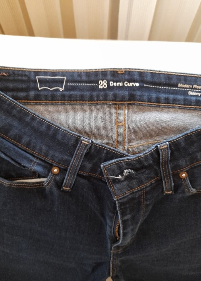 Levis 28x30 lacivert kot pantolon - Görsel 3