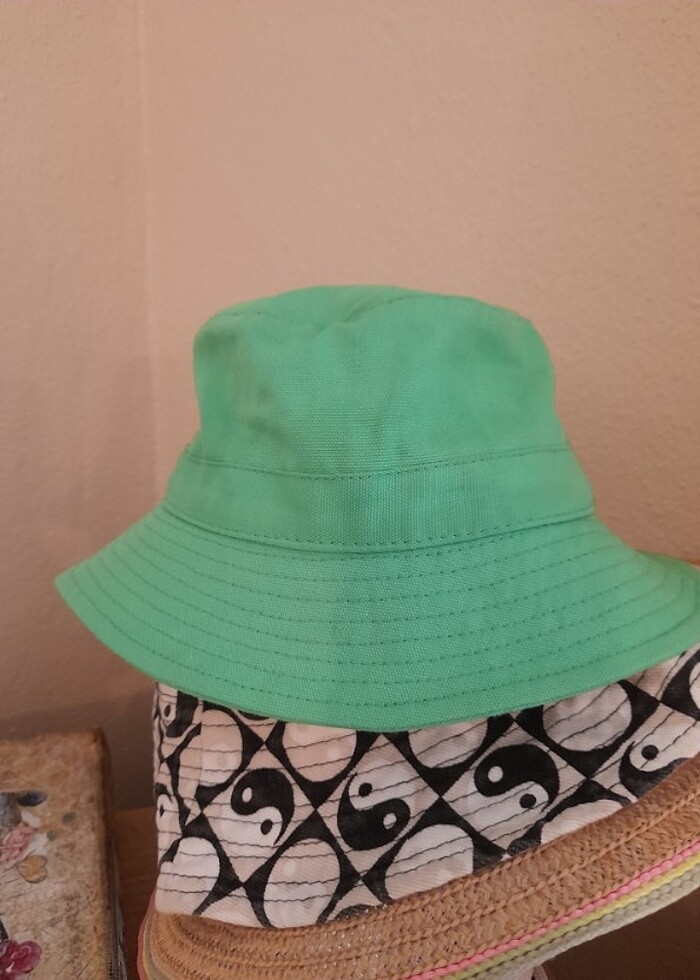 Zara marka yeşil renk sapka - Görsel 5