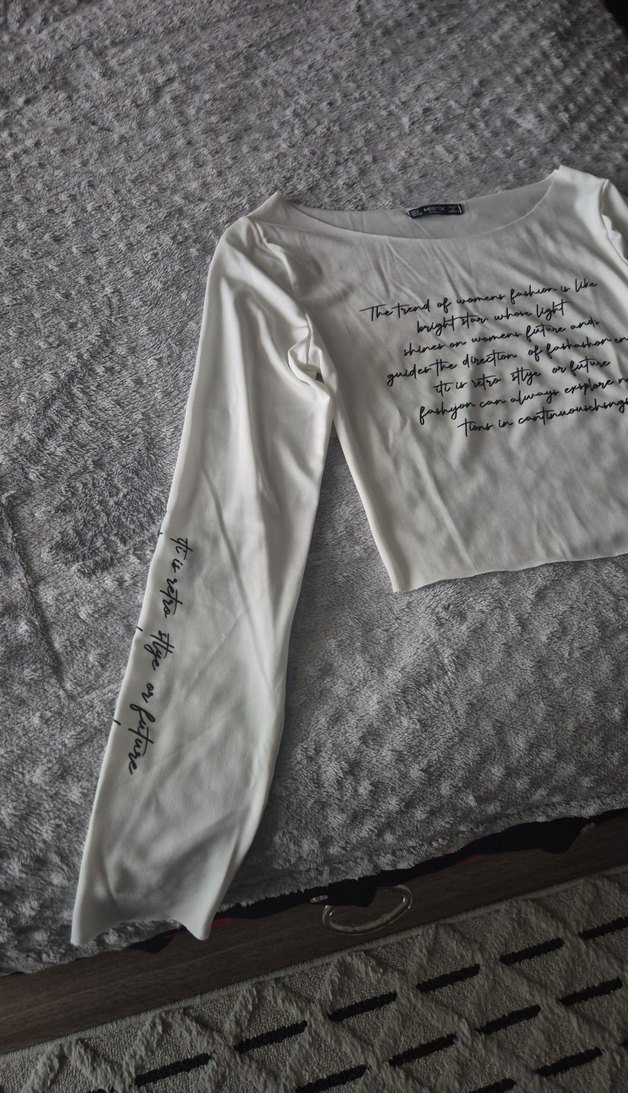 beyaz crop spor body - Görsel 4