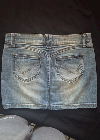 Kadın Denim Mini Etek - Görsel 3