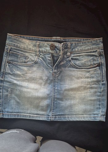 Kadın Denim Mini Etek - Görsel 5