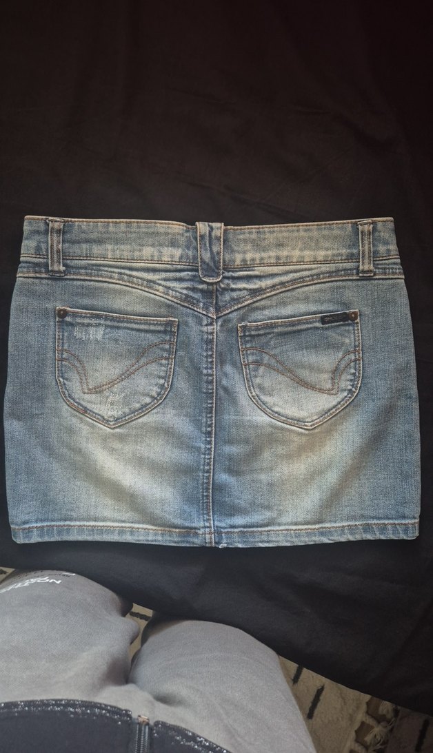 Kadın Denim Mini Etek - Görsel 3
