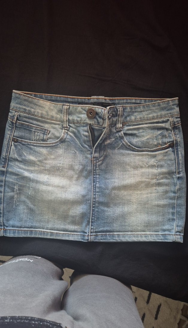 Kadın Denim Mini Etek - Görsel 5