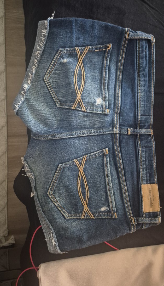 Kadın Mavi Mini Kot Şort - Görsel 2