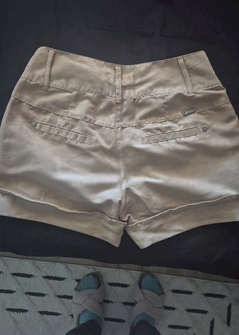 Bej Kadın Mini Şort - Görsel 3