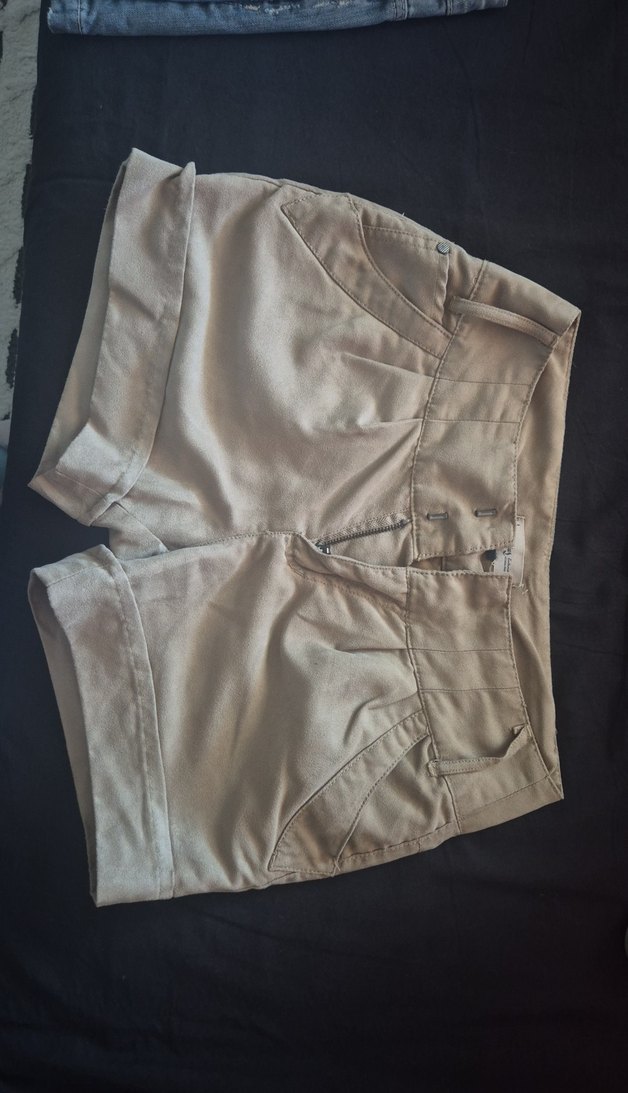 Bej Kadın Mini Şort - Görsel 5